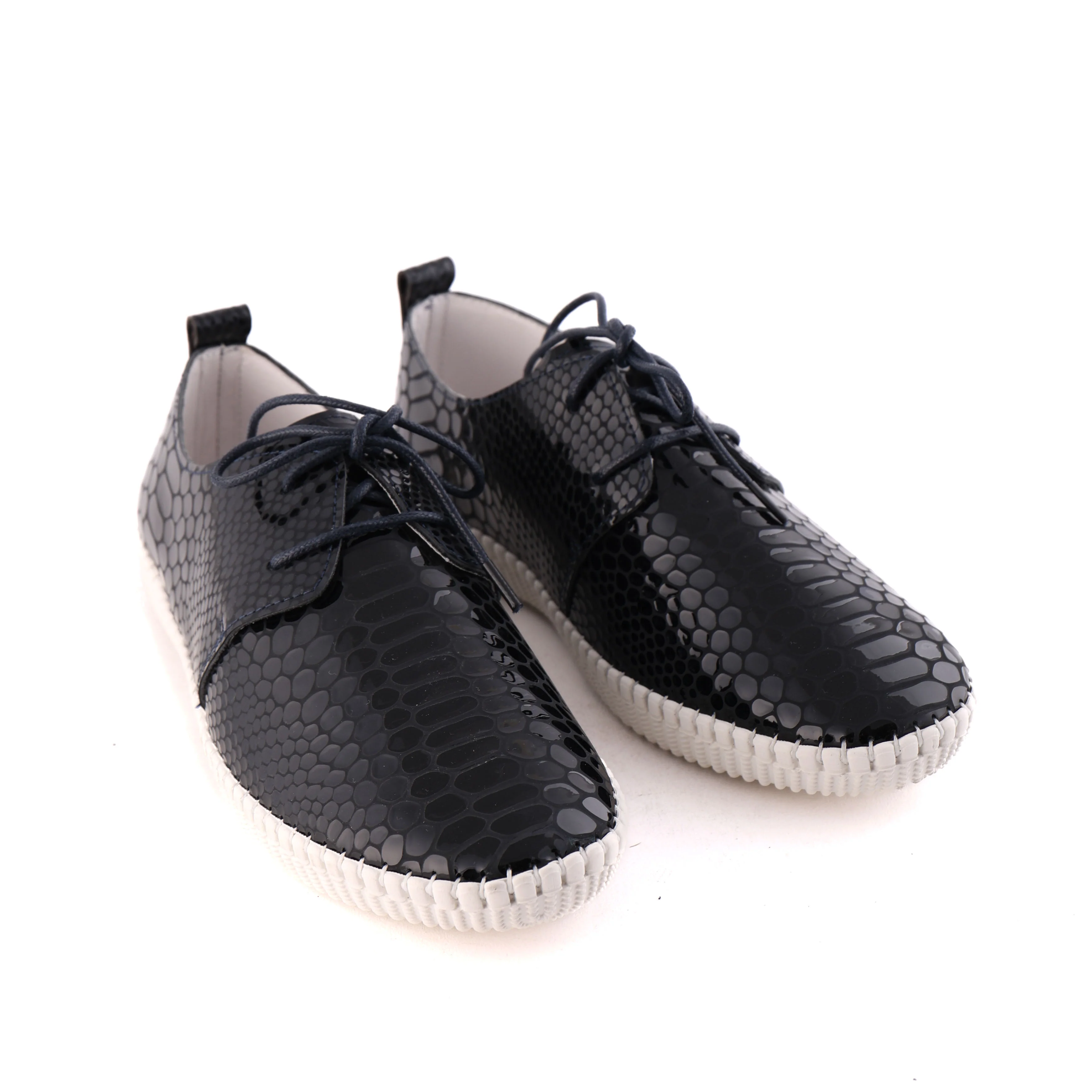 RAMSEY Navy Croc Patent - Image 3