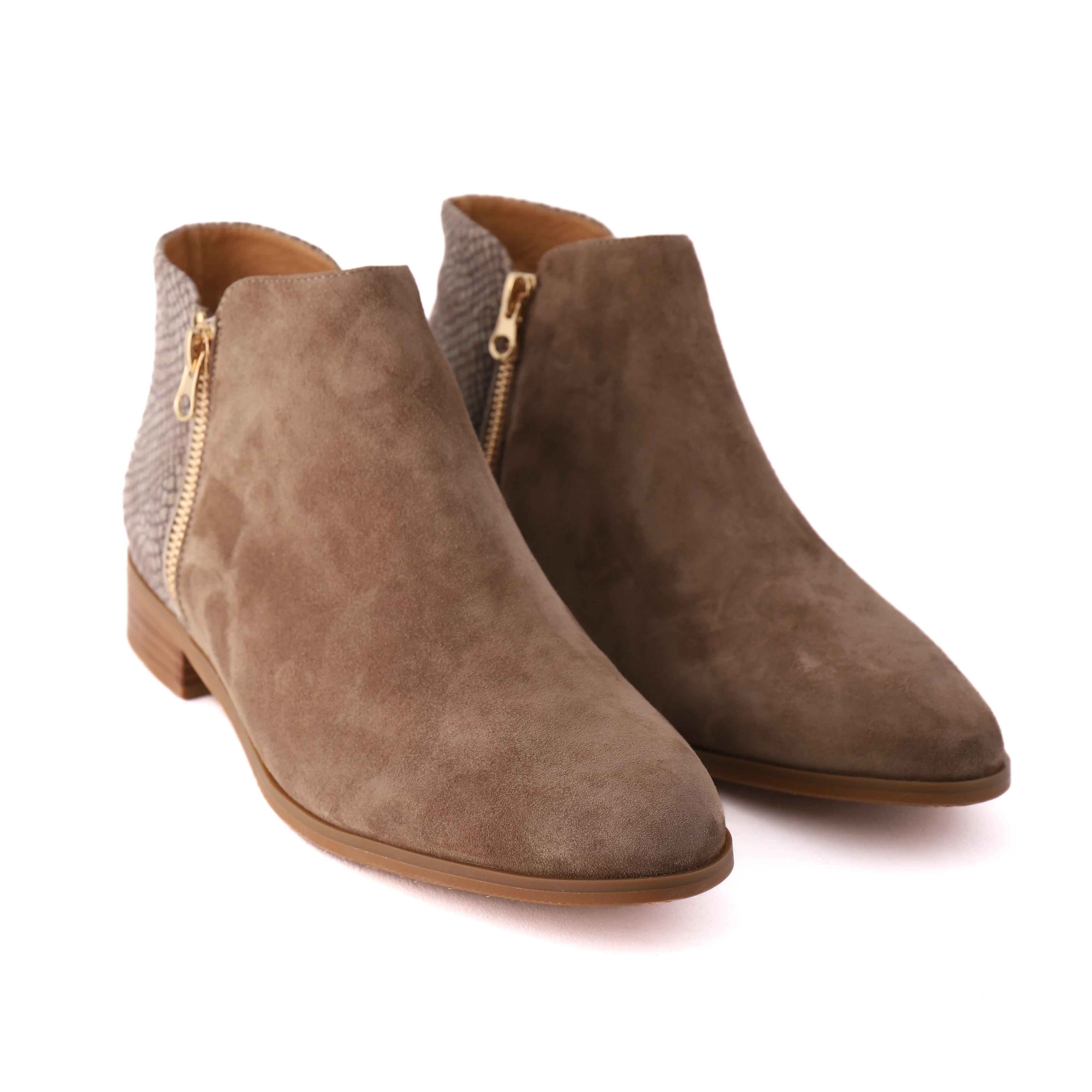 RIVER Taupe Suede/Snake - Image 4